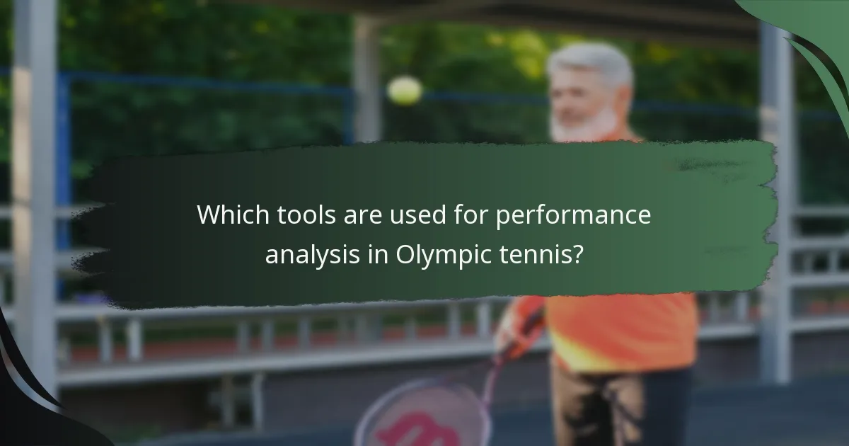 Which tools are used for performance analysis in Olympic tennis?
